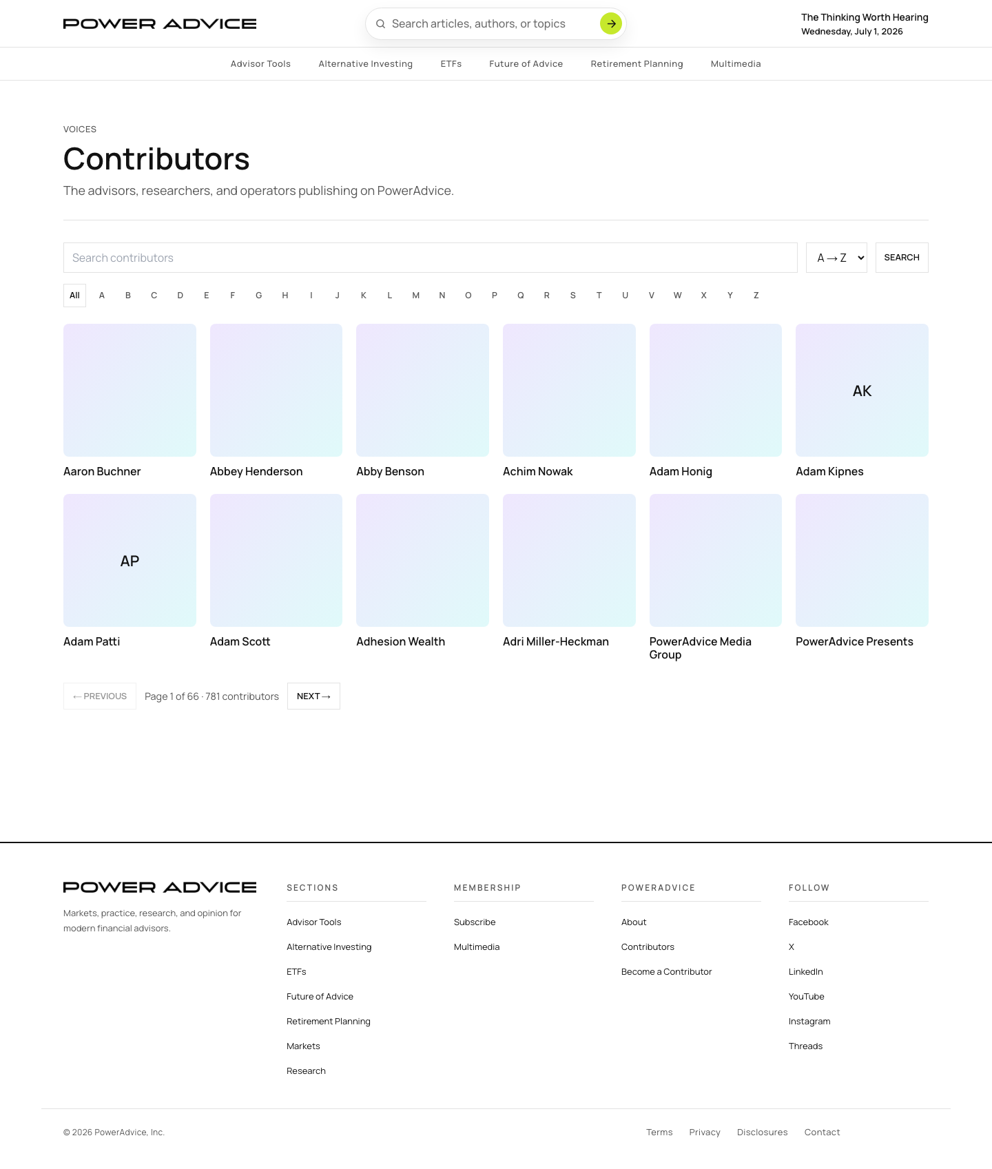 Contributors Desktop after