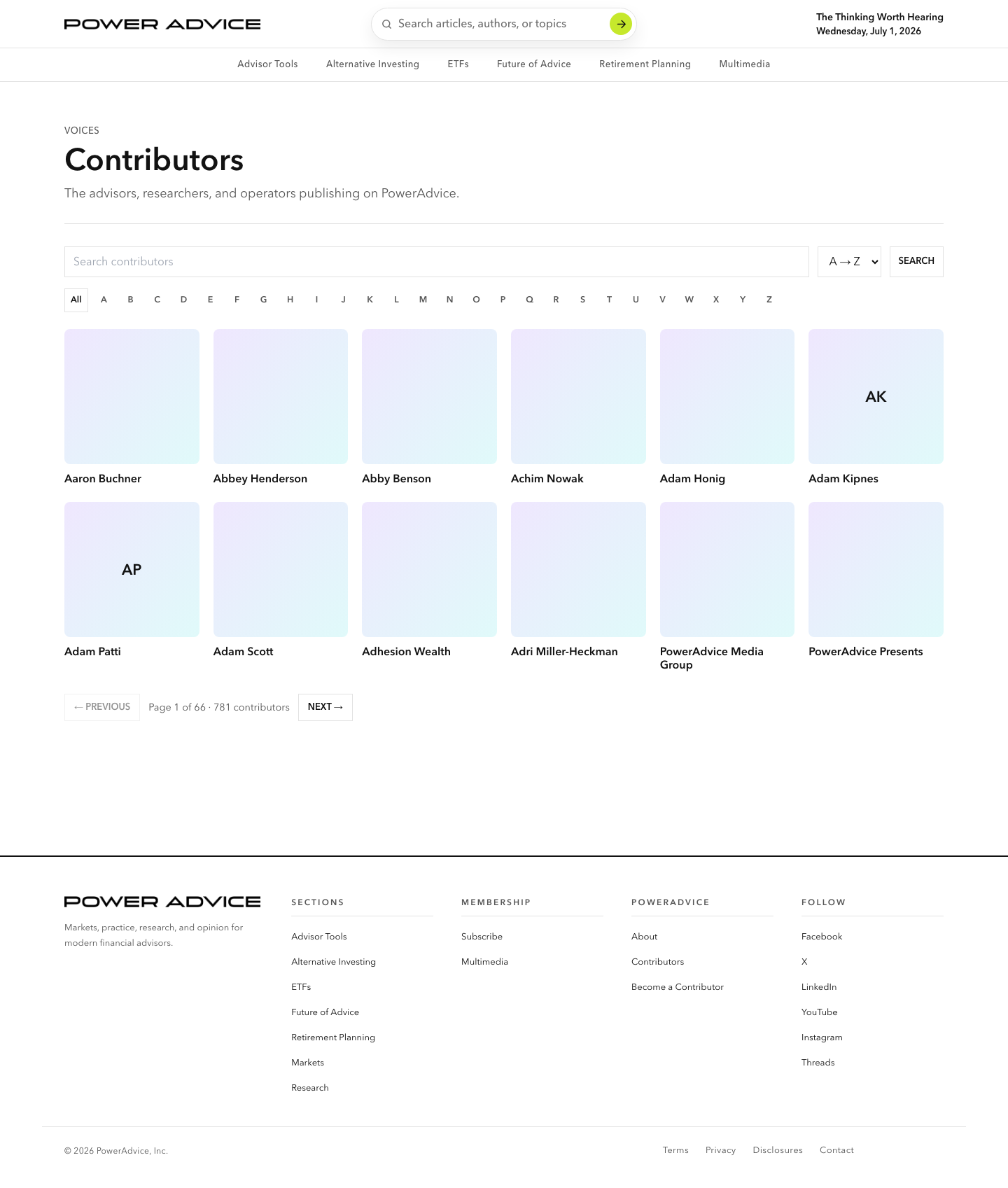 Contributors Desktop before